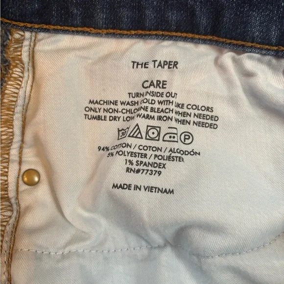 Ann Taylor Dark Blue Jeans: The Taper - Picture 6 of 9